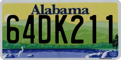 AL license plate 64DK211