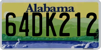 AL license plate 64DK212