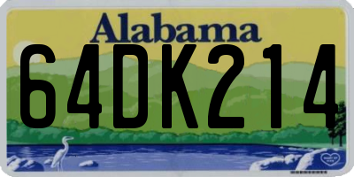 AL license plate 64DK214