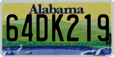 AL license plate 64DK219