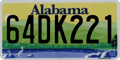 AL license plate 64DK221