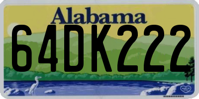 AL license plate 64DK222