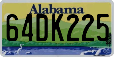 AL license plate 64DK225
