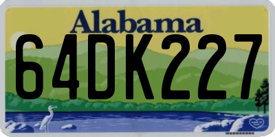 AL license plate 64DK227
