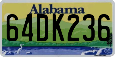 AL license plate 64DK236