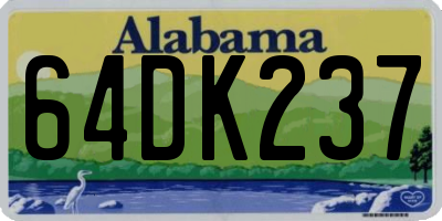 AL license plate 64DK237