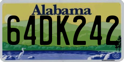 AL license plate 64DK242