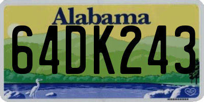 AL license plate 64DK243