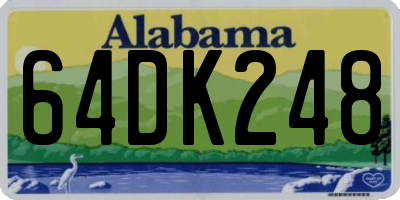 AL license plate 64DK248