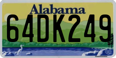 AL license plate 64DK249