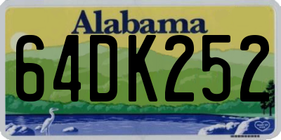 AL license plate 64DK252