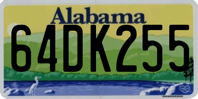 AL license plate 64DK255