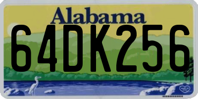 AL license plate 64DK256