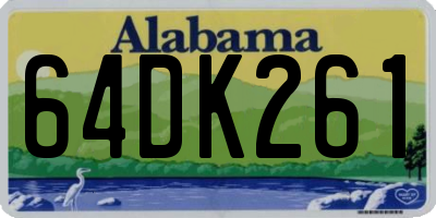AL license plate 64DK261