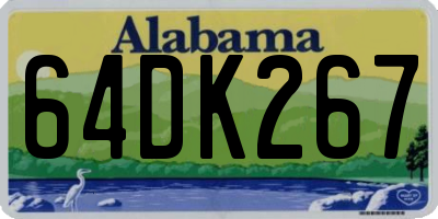 AL license plate 64DK267
