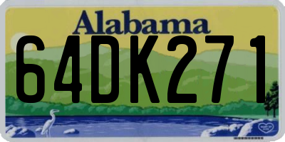 AL license plate 64DK271