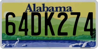 AL license plate 64DK274