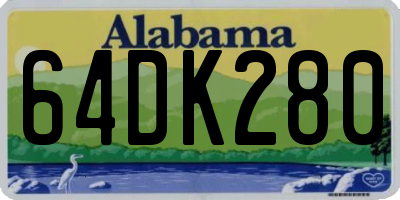 AL license plate 64DK280