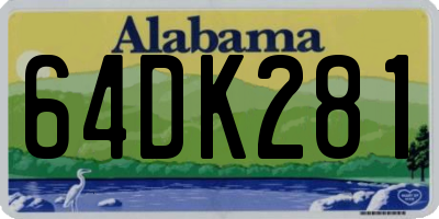 AL license plate 64DK281