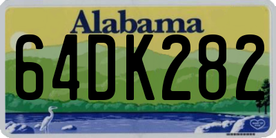 AL license plate 64DK282