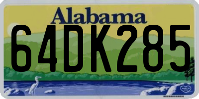 AL license plate 64DK285