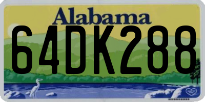 AL license plate 64DK288
