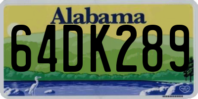 AL license plate 64DK289