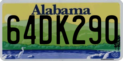 AL license plate 64DK290