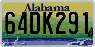 AL license plate 64DK291