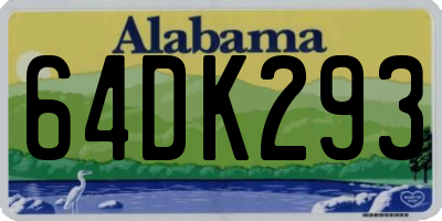 AL license plate 64DK293