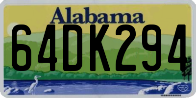 AL license plate 64DK294