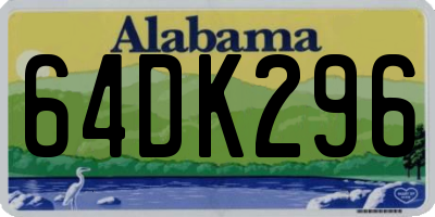 AL license plate 64DK296