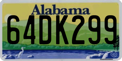 AL license plate 64DK299