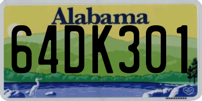 AL license plate 64DK301
