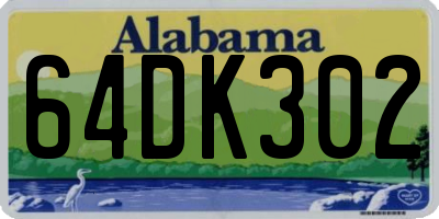 AL license plate 64DK302