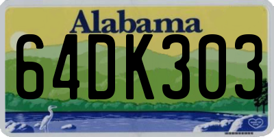 AL license plate 64DK303