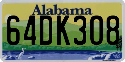 AL license plate 64DK308