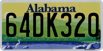 AL license plate 64DK320
