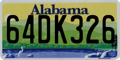 AL license plate 64DK326