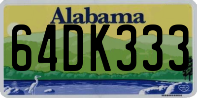 AL license plate 64DK333