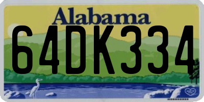 AL license plate 64DK334