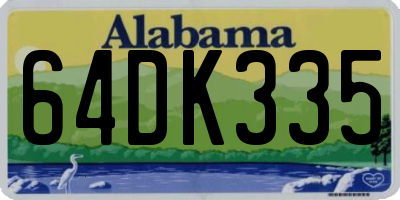 AL license plate 64DK335