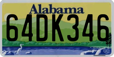 AL license plate 64DK346