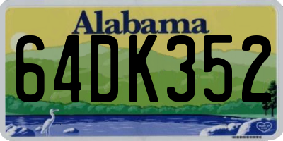 AL license plate 64DK352