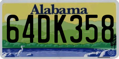 AL license plate 64DK358