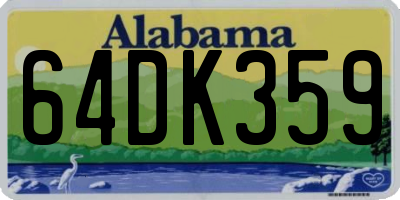 AL license plate 64DK359