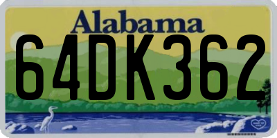 AL license plate 64DK362