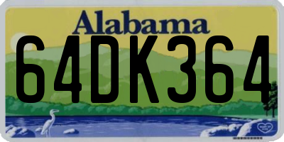 AL license plate 64DK364
