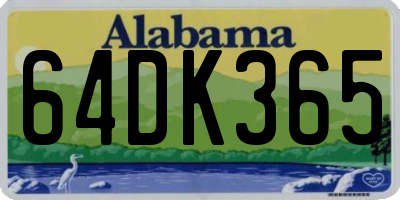 AL license plate 64DK365