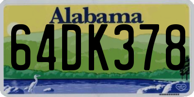 AL license plate 64DK378